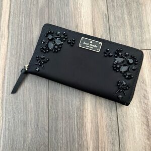 Kate Spade Black Jeweled Wallet